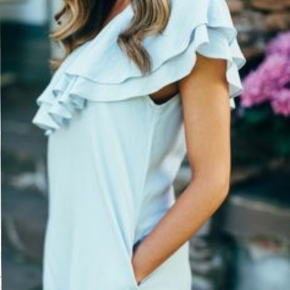 One shoulder ruffle dress